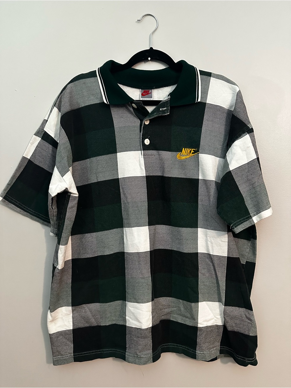 Vintage Nike Plaid Polo Size Large